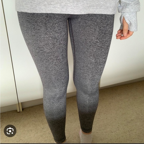 Lululemon Wunder Under High Rise Heathered Black - Picture 5 of 10